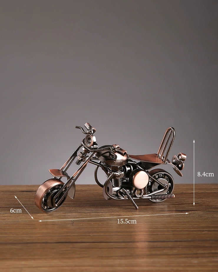 Handcrafted Motorcycle Sculpture