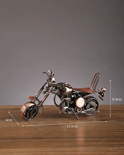 Handcrafted Motorcycle Sculpture