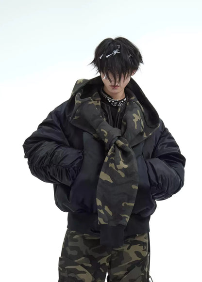 Camouflage hooded jacket