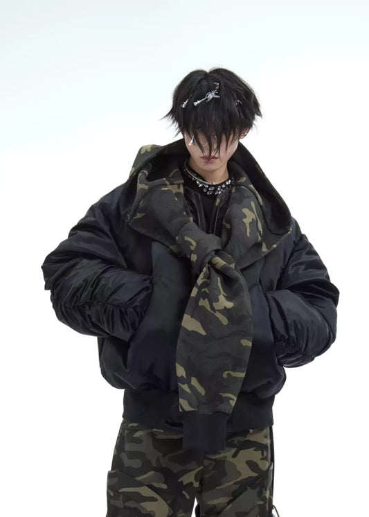 Camouflage hooded jacket