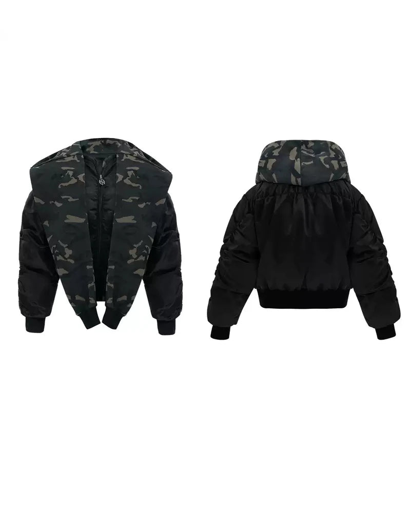 Camouflage hooded jacket
