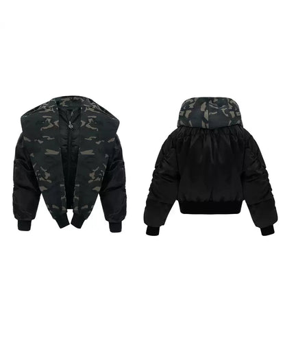 Camouflage hooded jacket