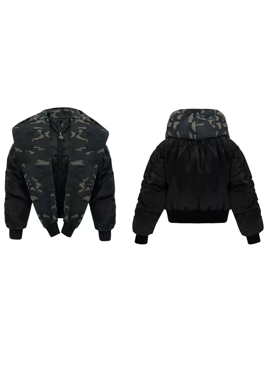 Camouflage hooded jacket