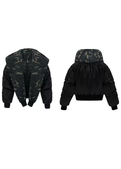 Camouflage hooded jacket