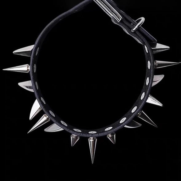 Reverse bone sharp rivet collar