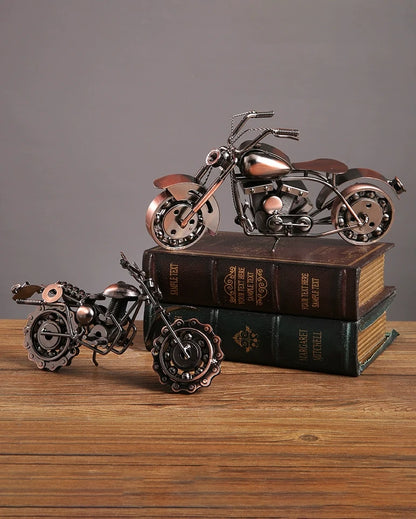 Handcrafted Motorcycle Sculpture
