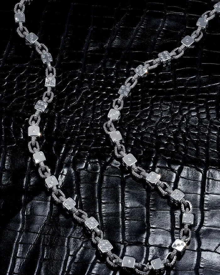 Dice-shaped matrix belt chain