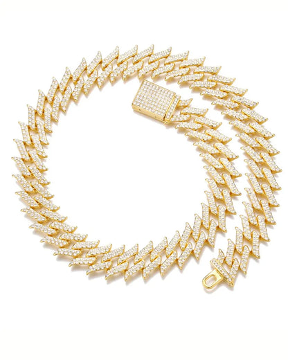 18mm Golden Lightning Cuban chain