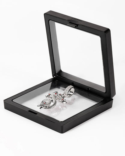 Crimson Serpent Cross Necklace
