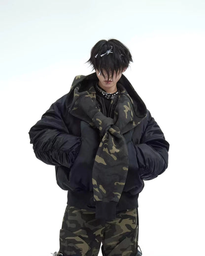 Camouflage hooded jacket
